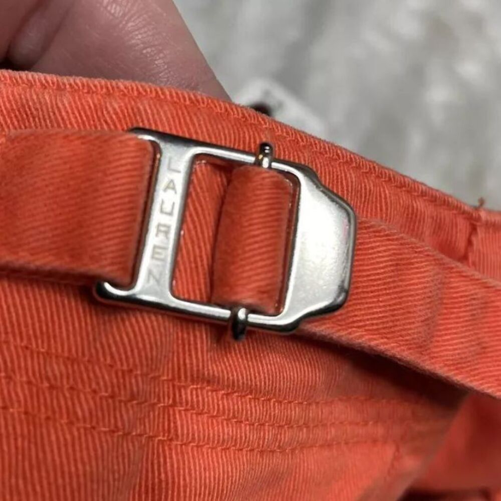 Lauren Ralph Lauren Womans NWT Twill Shorts 16 Tangerine Cotton Cinch Waist - Picture 5 of 13